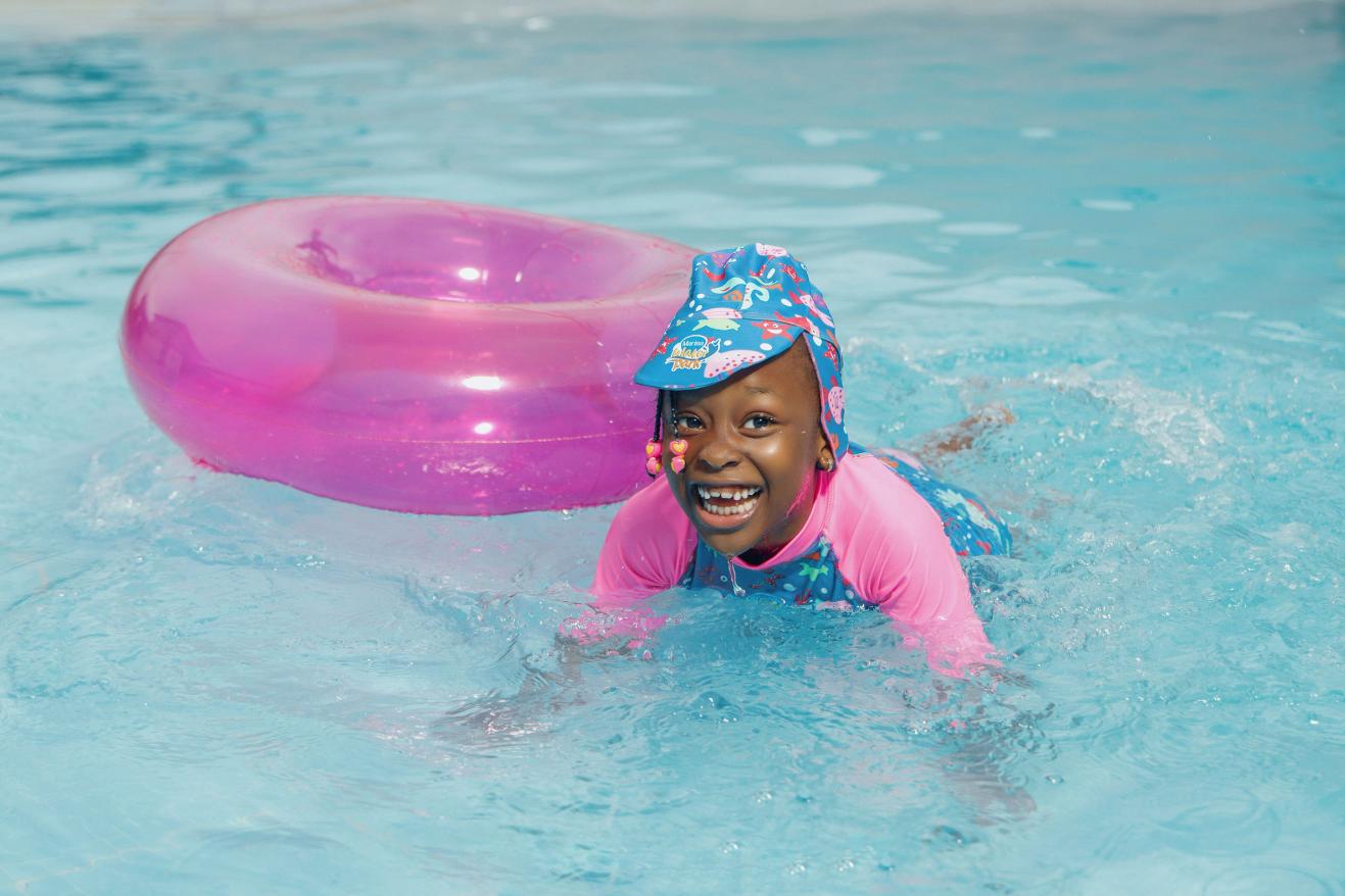 Child enjoying the pool